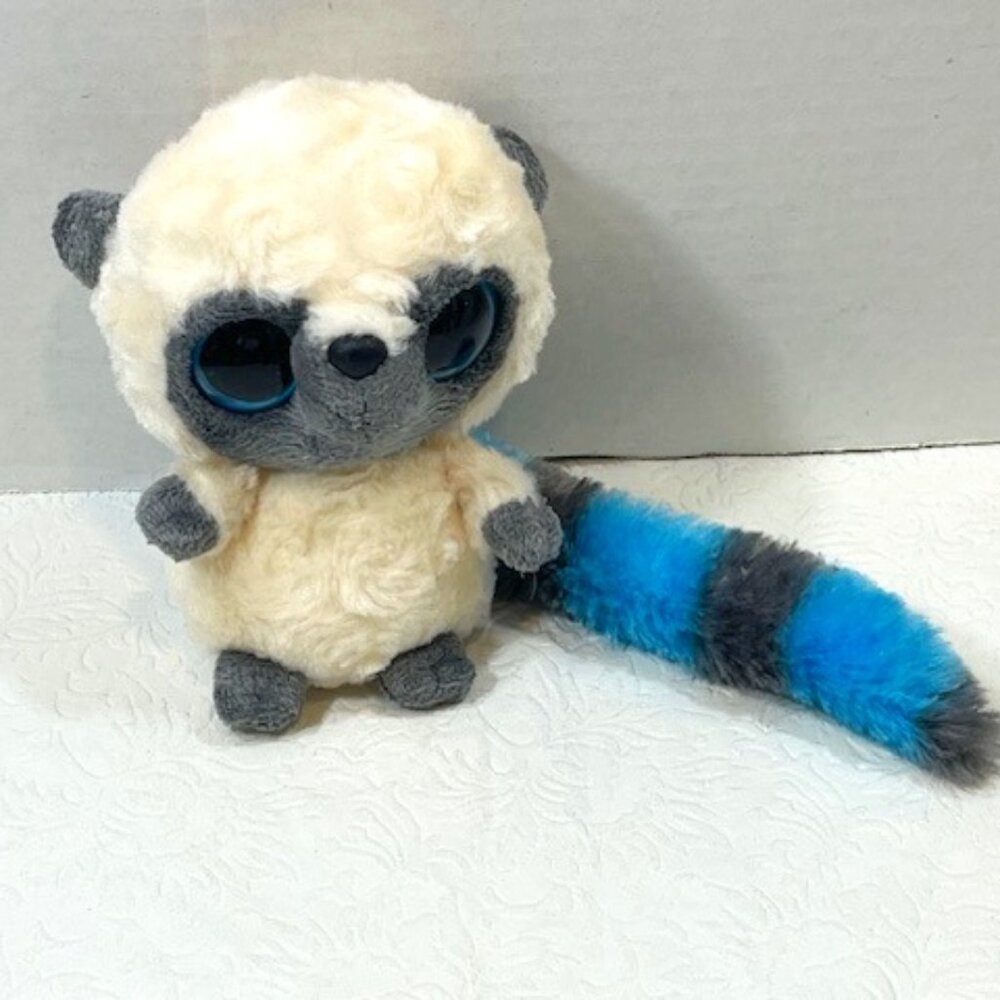 Yoohoo & Friends Ivory/Gray Lemur Long Tail Plush Soft Stuffed Animal Toy 5"